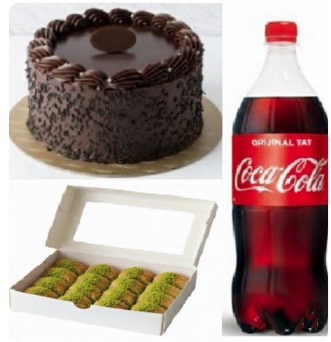 Avantajlı Fırsat Menüsü 4 Kişilik Yaş pasta - Fıstıklı Baklava menü