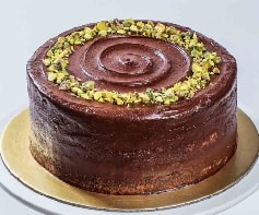 Doğal Malzemeli Çikolatalı Fıstıklı Pasta 2-3 Kişilik